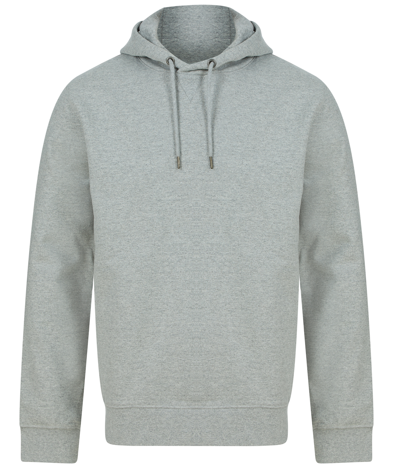 Sweat-shirt à capuche écoresponsable unisexe — Vue de face - Heather Grey