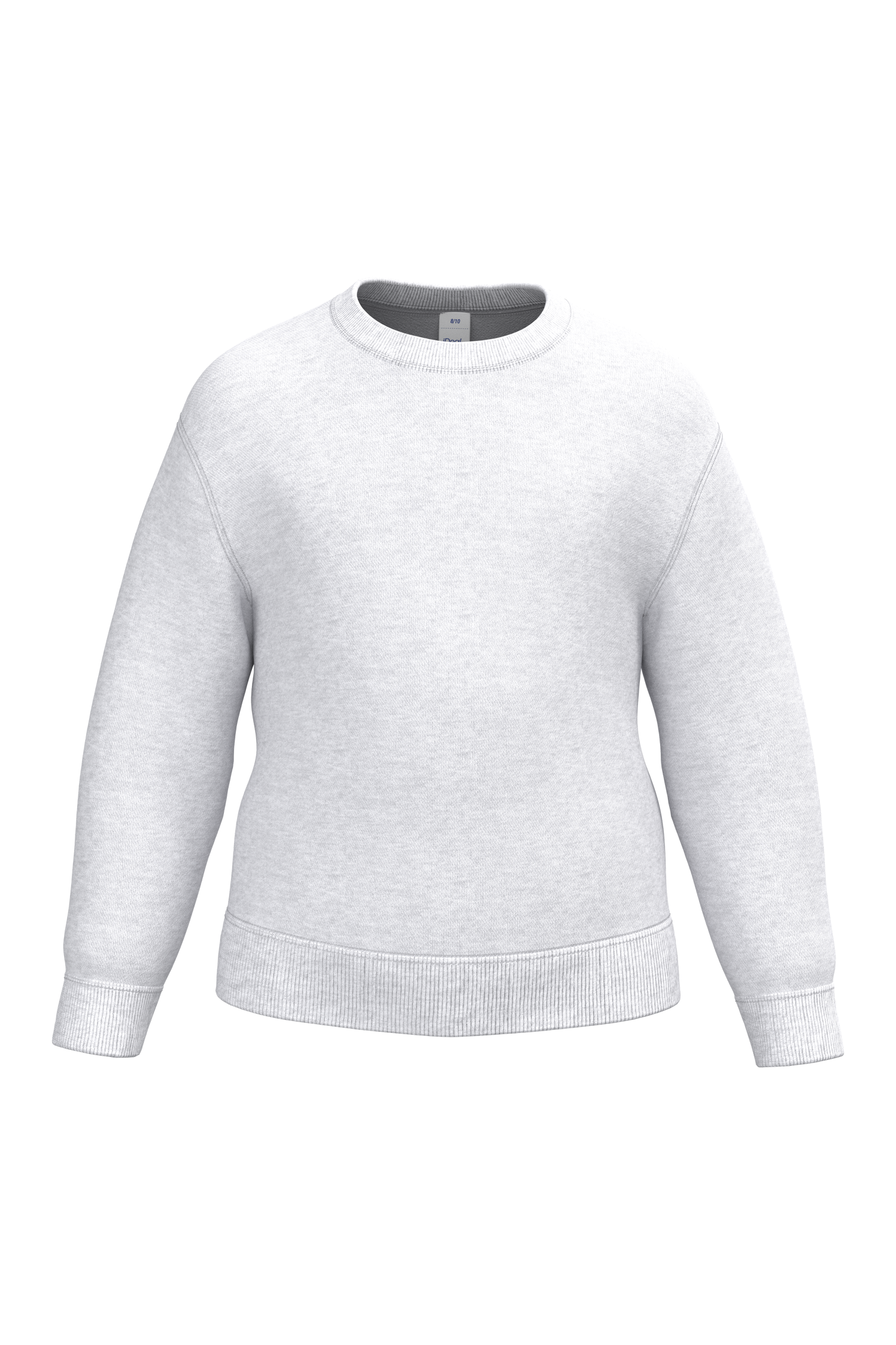 Sweat-shirt col rond enfant — Vue de face - Ideal Ash Heather