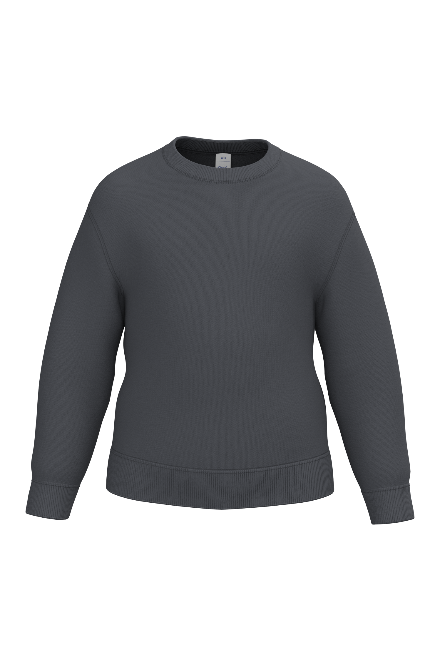 Sweat-shirt col rond enfant — Vue de face - Ideal Dark Grey