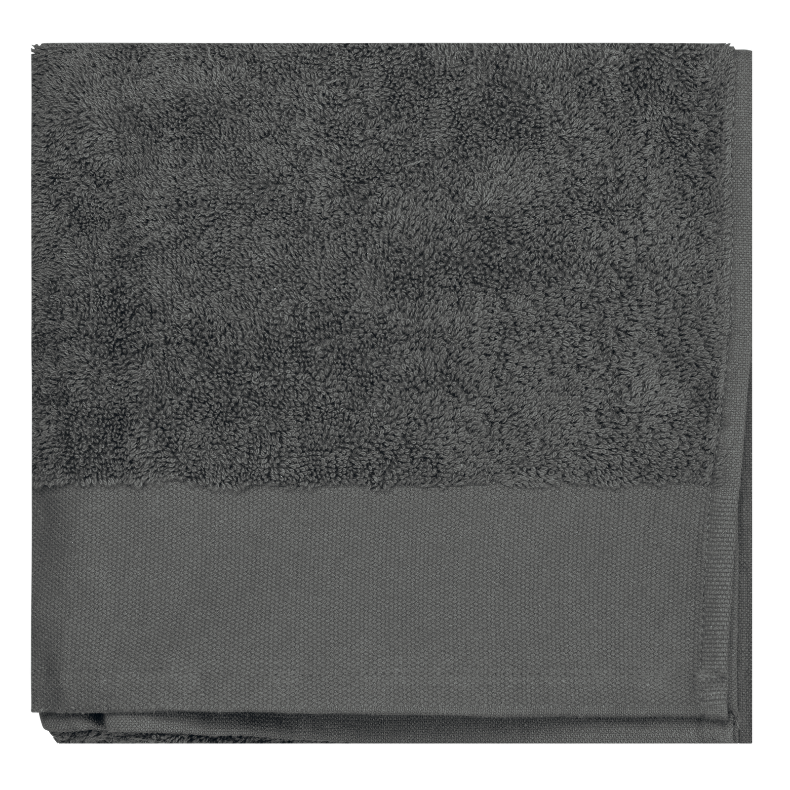 Serviette de toilette Bio 100 x 50 cm — Vue de face - Iron Grey
