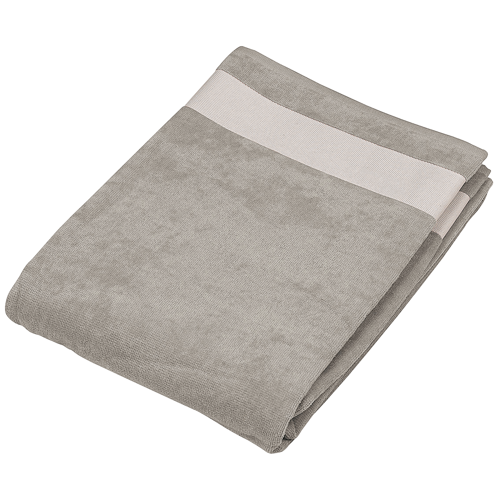 Drap de plage — Vue de face - Light Grey / White