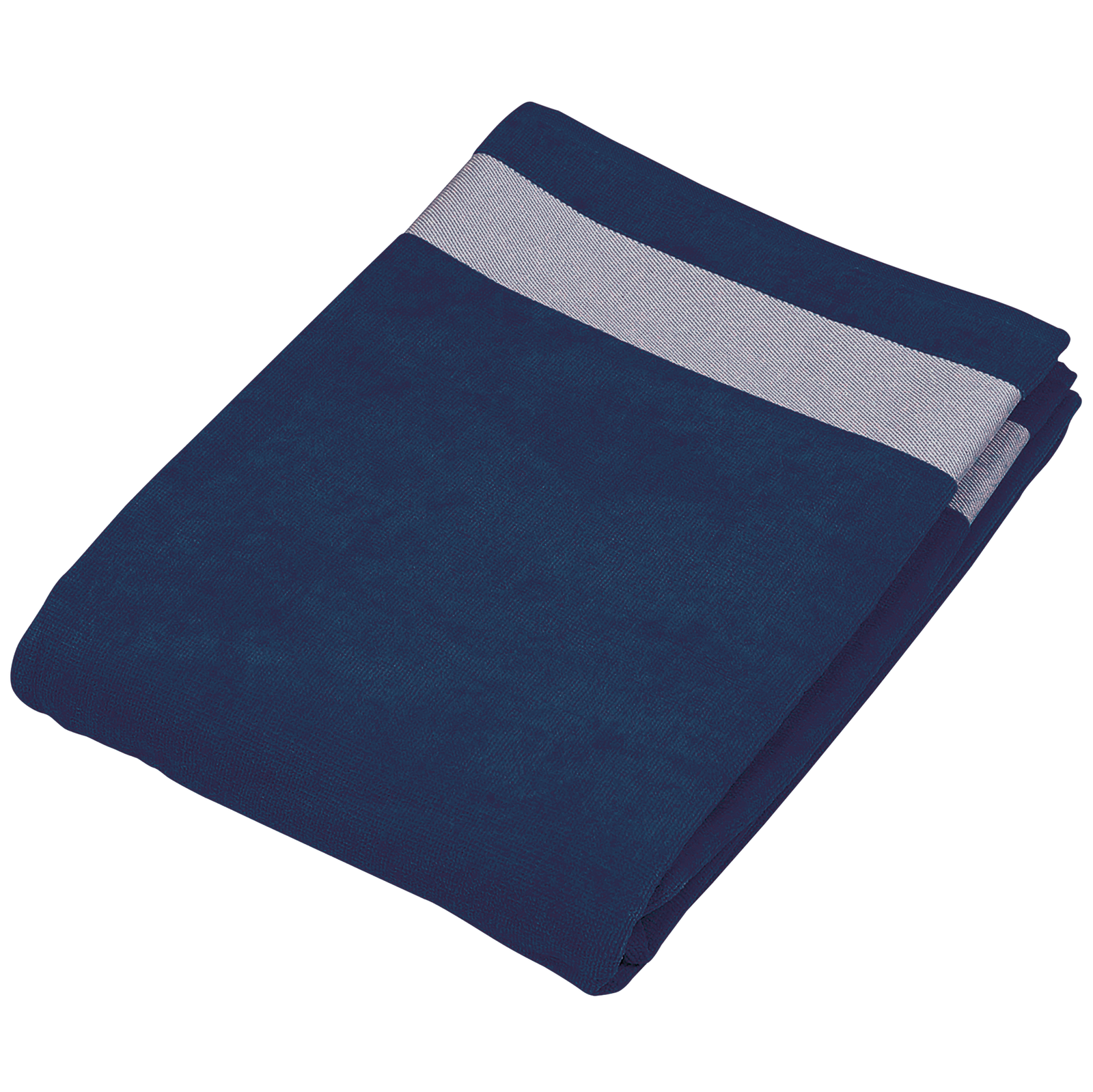 Drap de plage — Vue de face - Navy / White