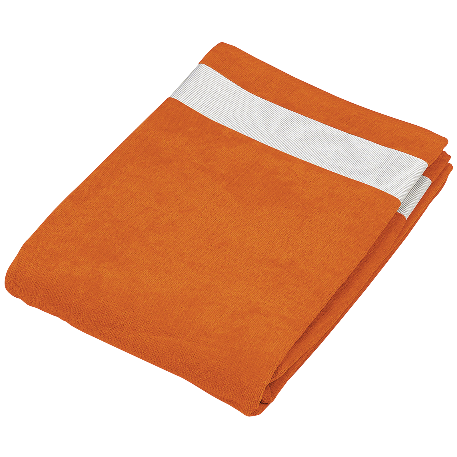 Drap de plage — Vue de face - Orange / White