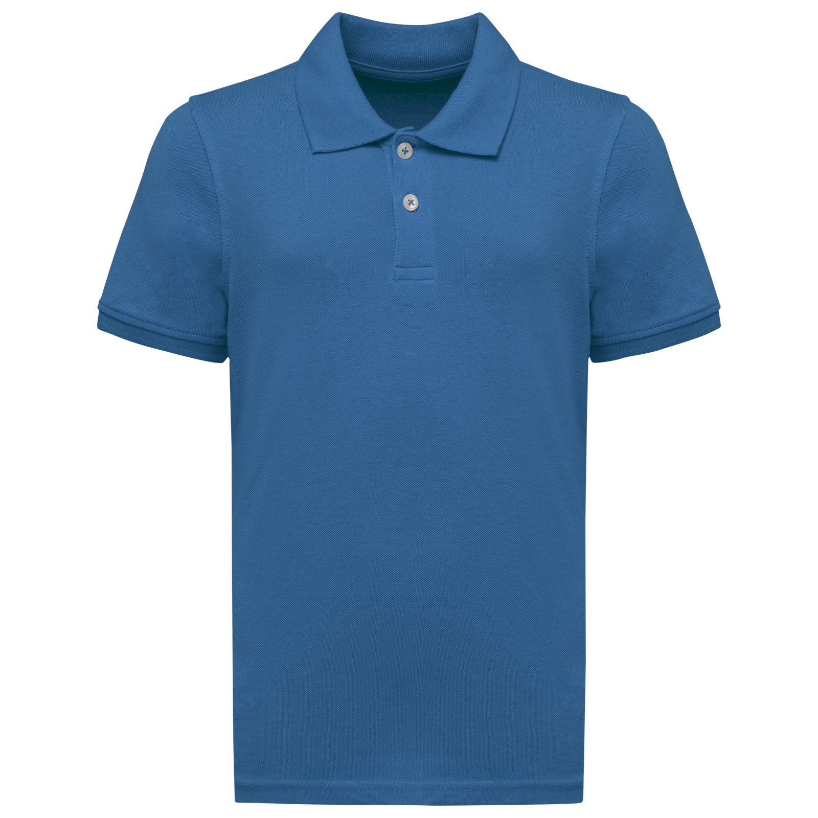 Polo manches courtes enfant — Vue de face - Light Royal Blue