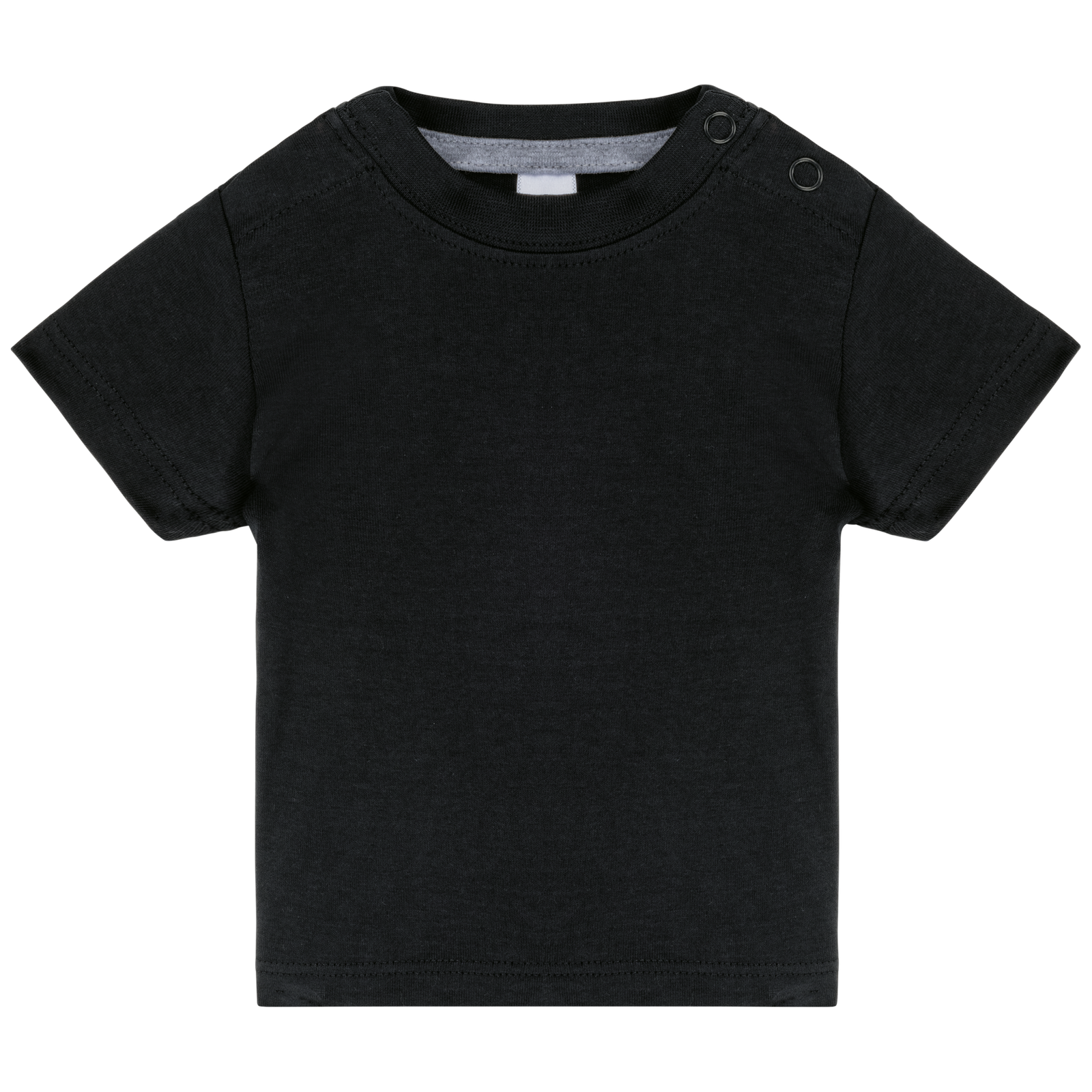 T-shirt manches courtes bébé — Vue de face - Black