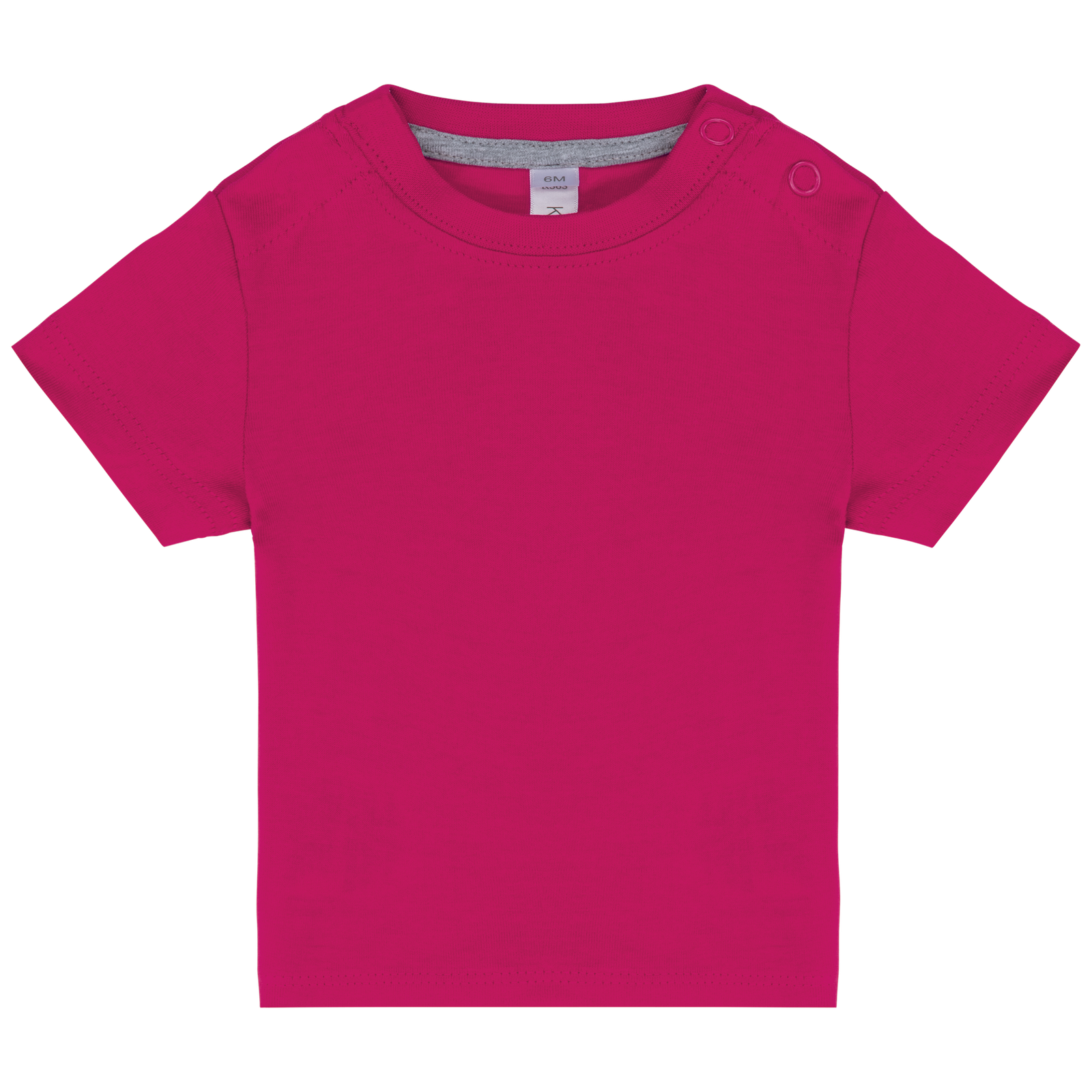 T-shirt manches courtes bébé — Vue de face - Fuchsia