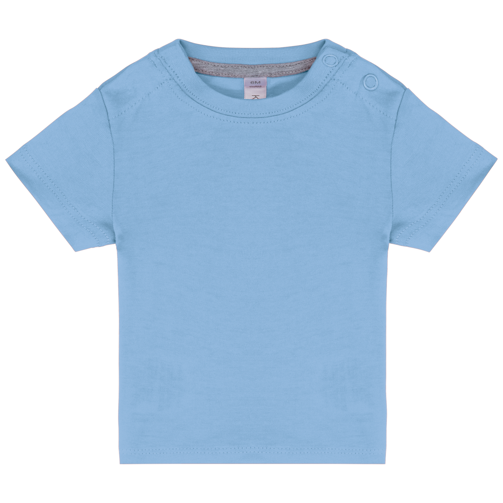 T-shirt manches courtes bébé — Vue de face - Sky Blue