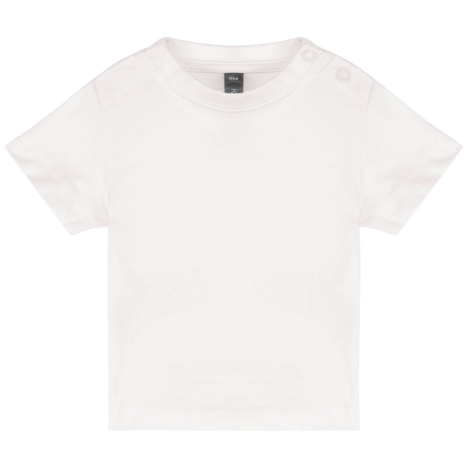 T-shirt manches courtes bébé — Vue de face - White