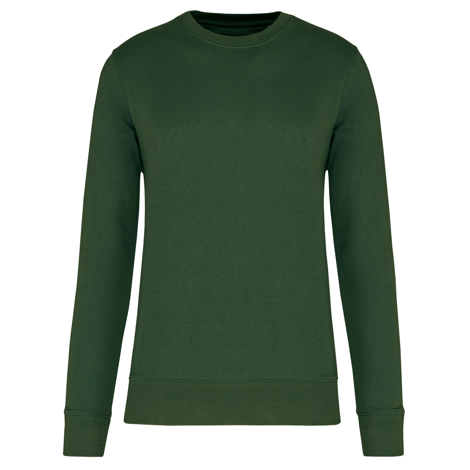 Sweat-shirt écoresponsable col rond enfant — Vue de face - Forest Green