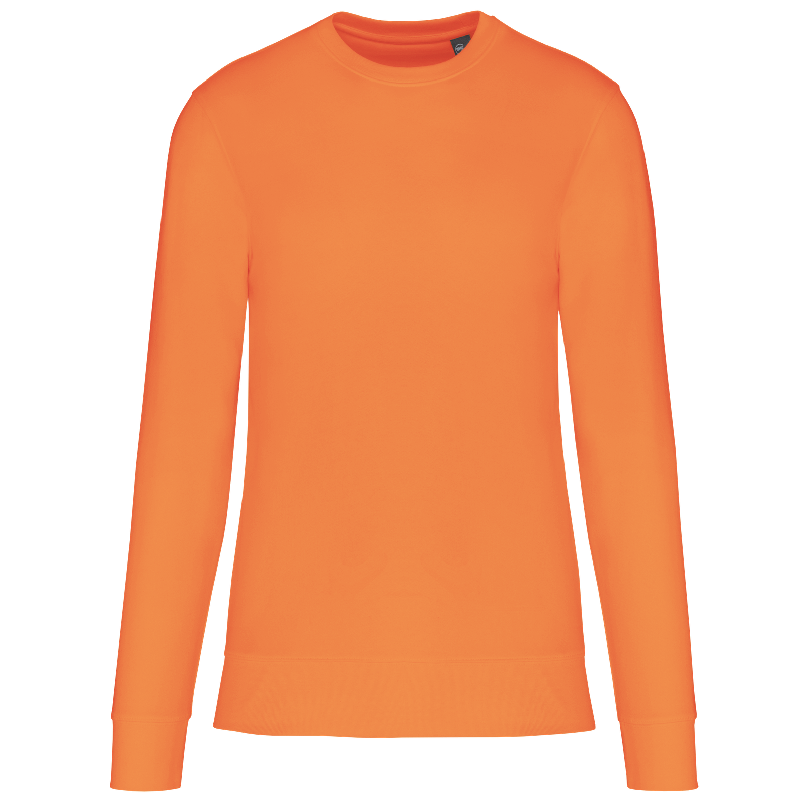 Sweat-shirt écoresponsable col rond enfant — Vue de face - Light Orange
