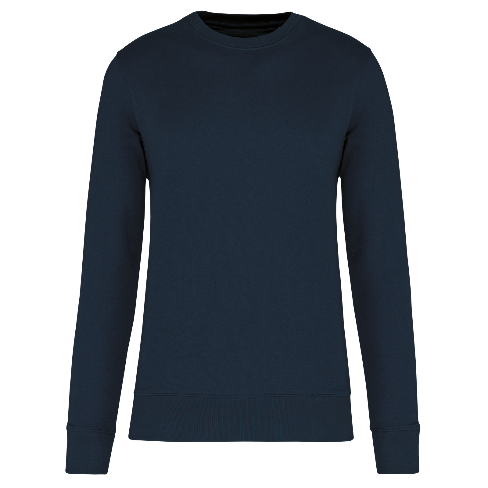 Sweat-shirt écoresponsable col rond enfant — Vue de face - Navy
