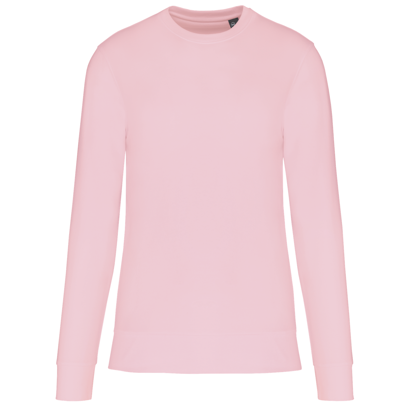 Sweat-shirt écoresponsable col rond enfant — Vue de face - Pale Pink