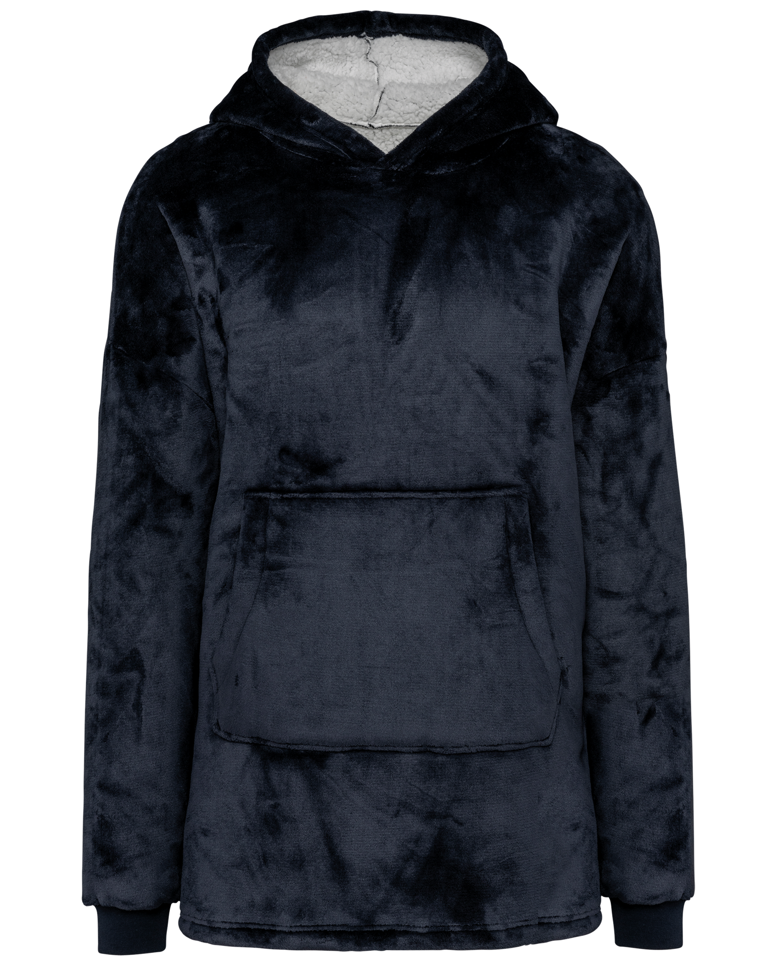 Plaid poncho unisexe — Vue de face - Night Navy