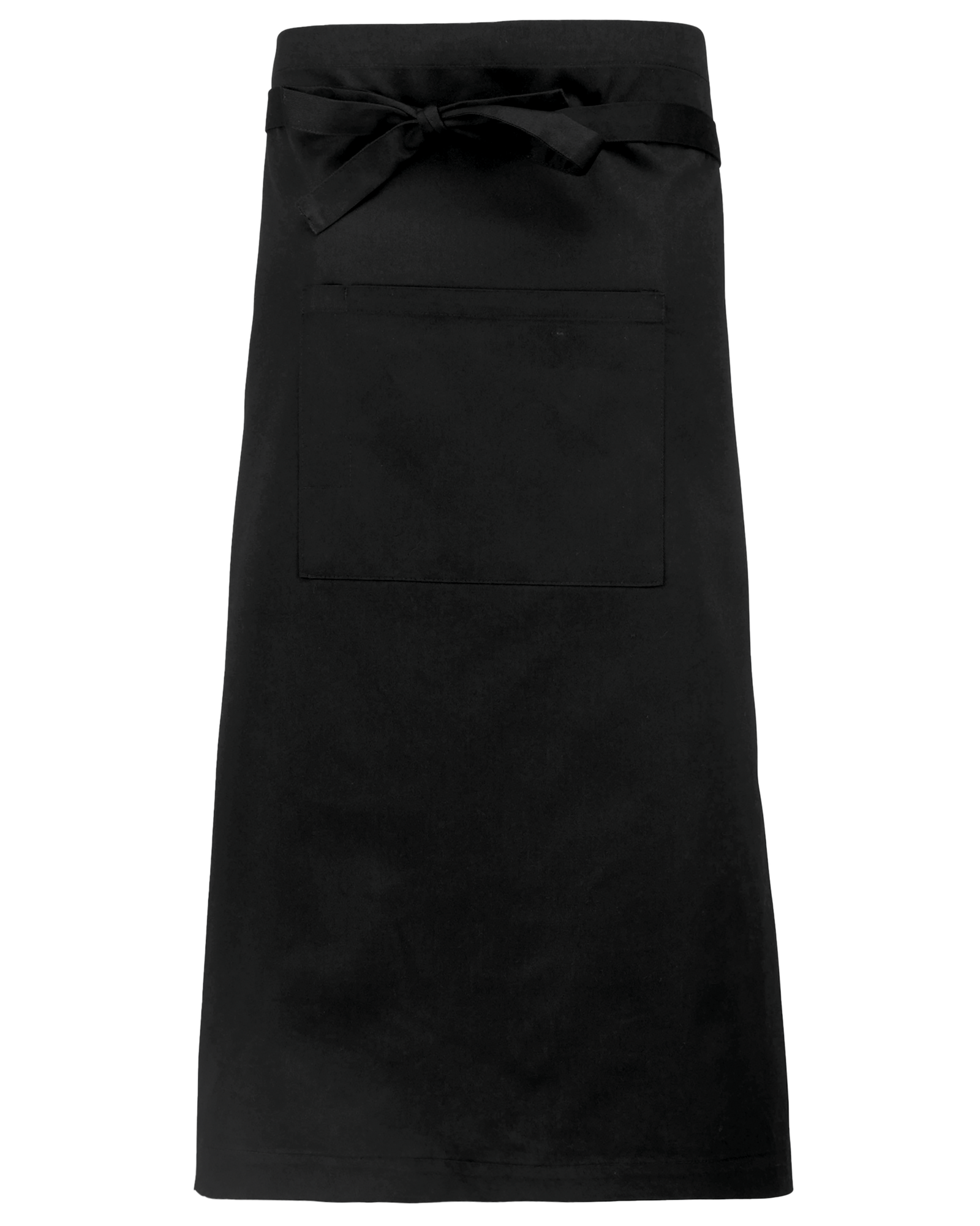 Tablier polycoton extra long — Vue de face - Black