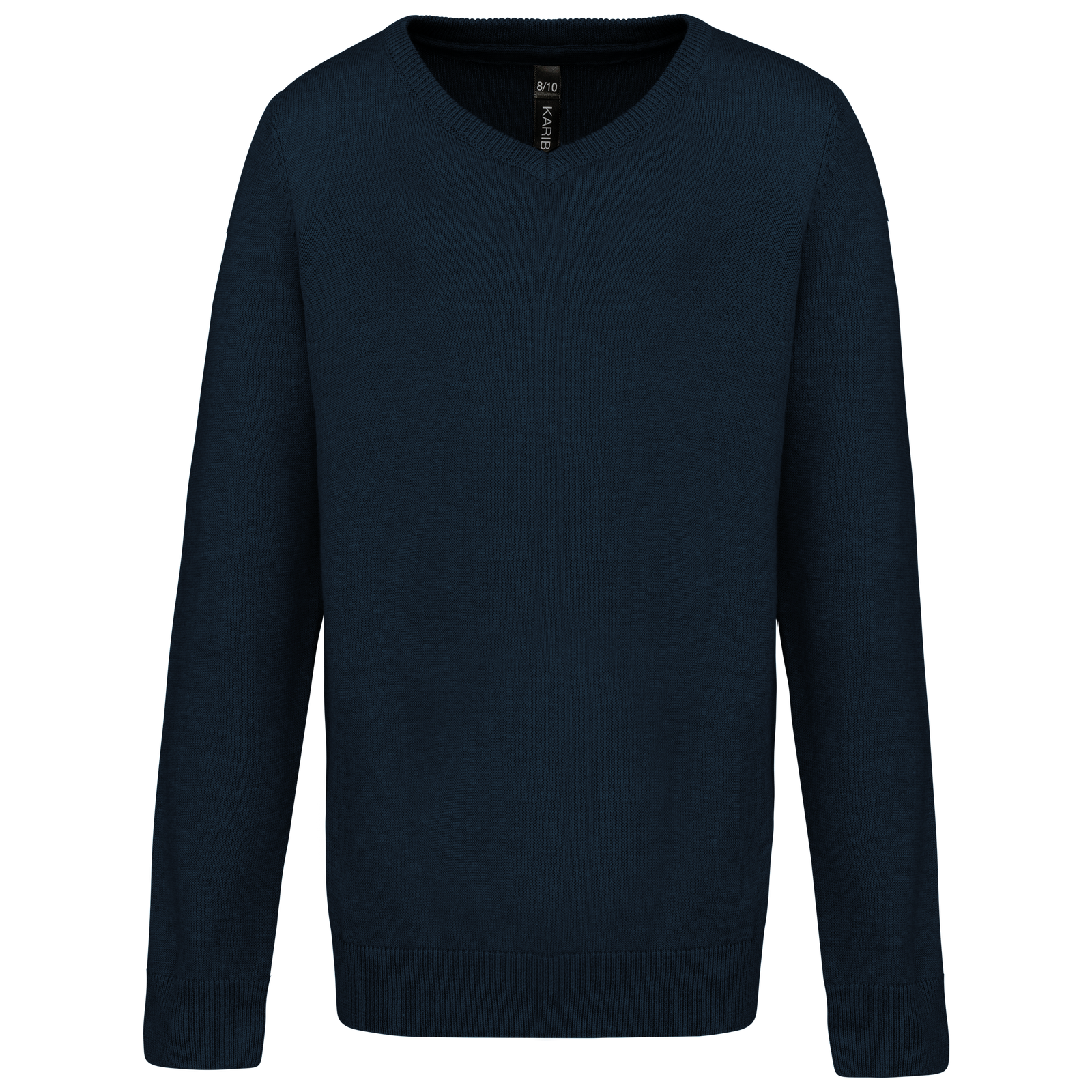 Pull col V enfant — Vue de face - Navy