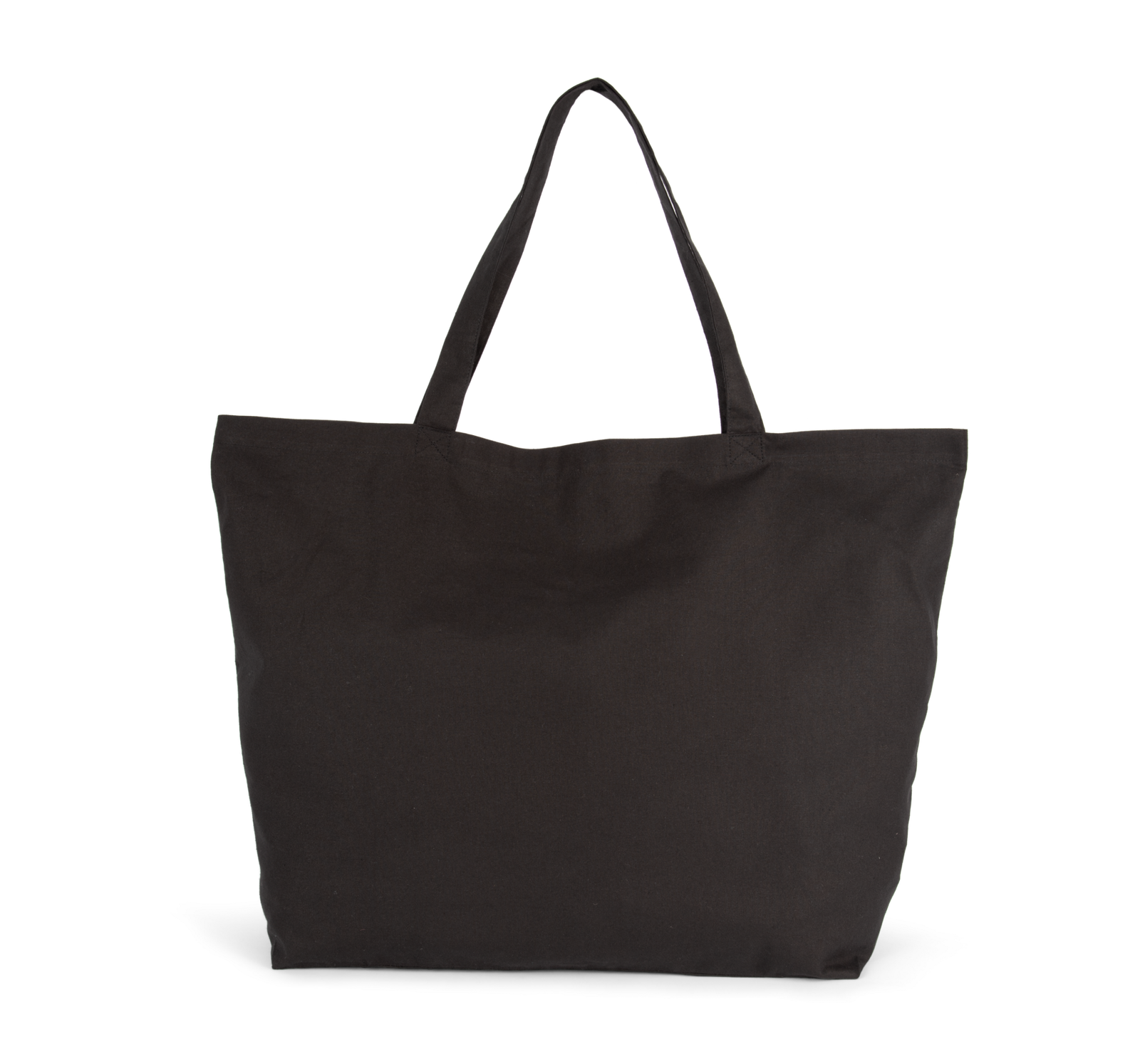 Sac shopping extra large en coton — Vue de face - Black