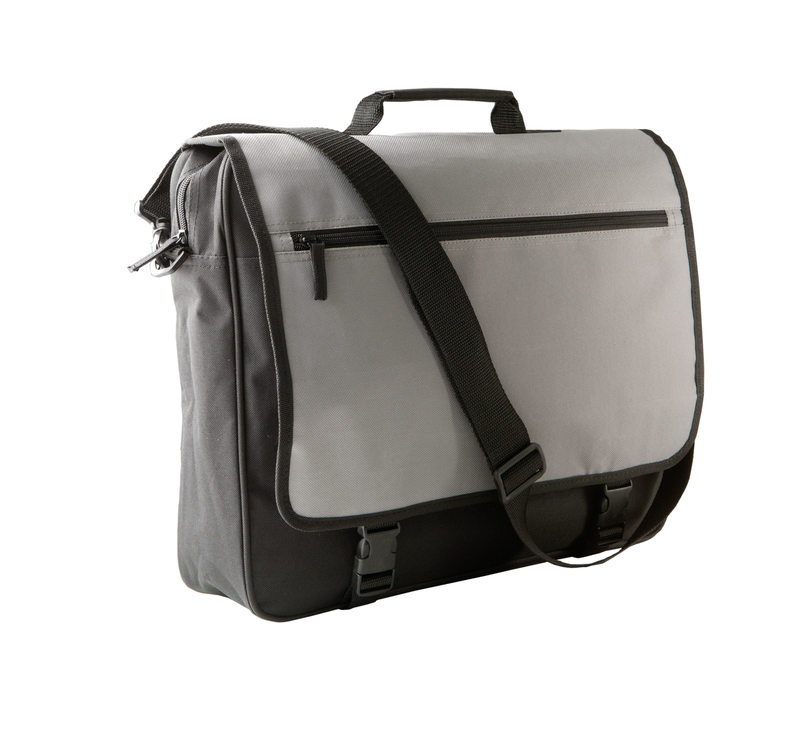 Porte-document avec rabat — Vue de face - Black / Light Grey