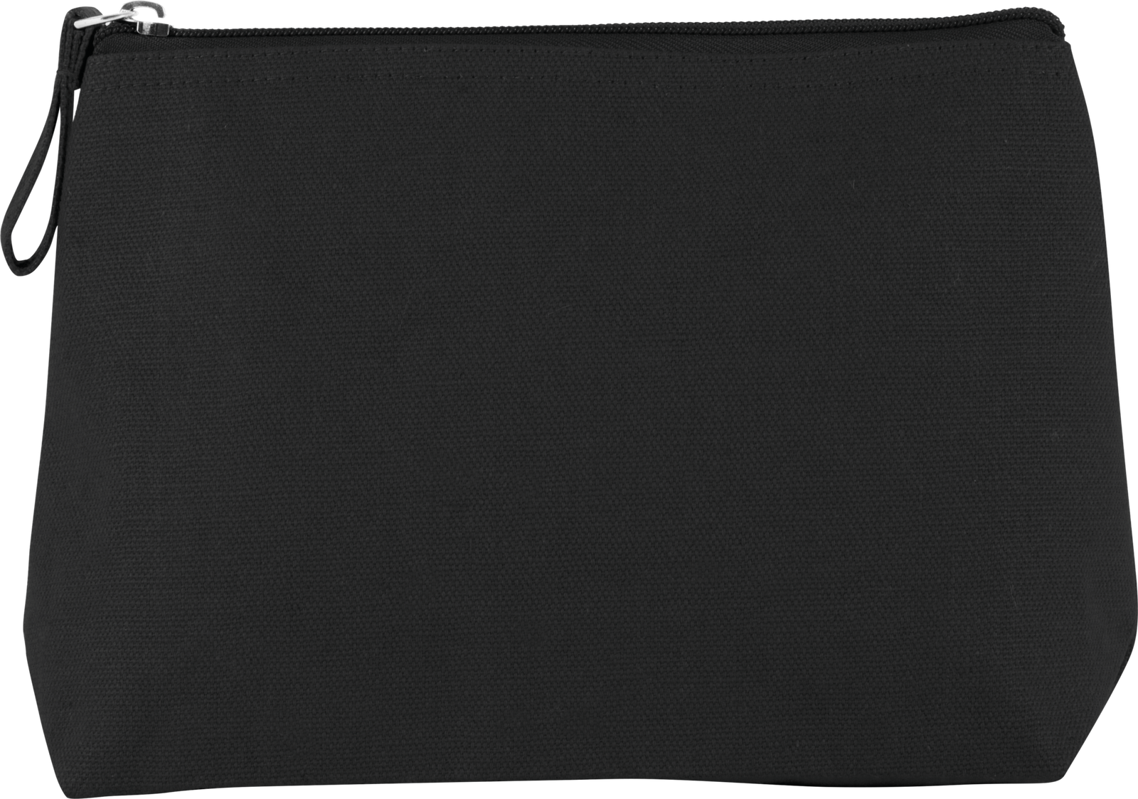 Trousse en coton canvas — Vue de face - Black