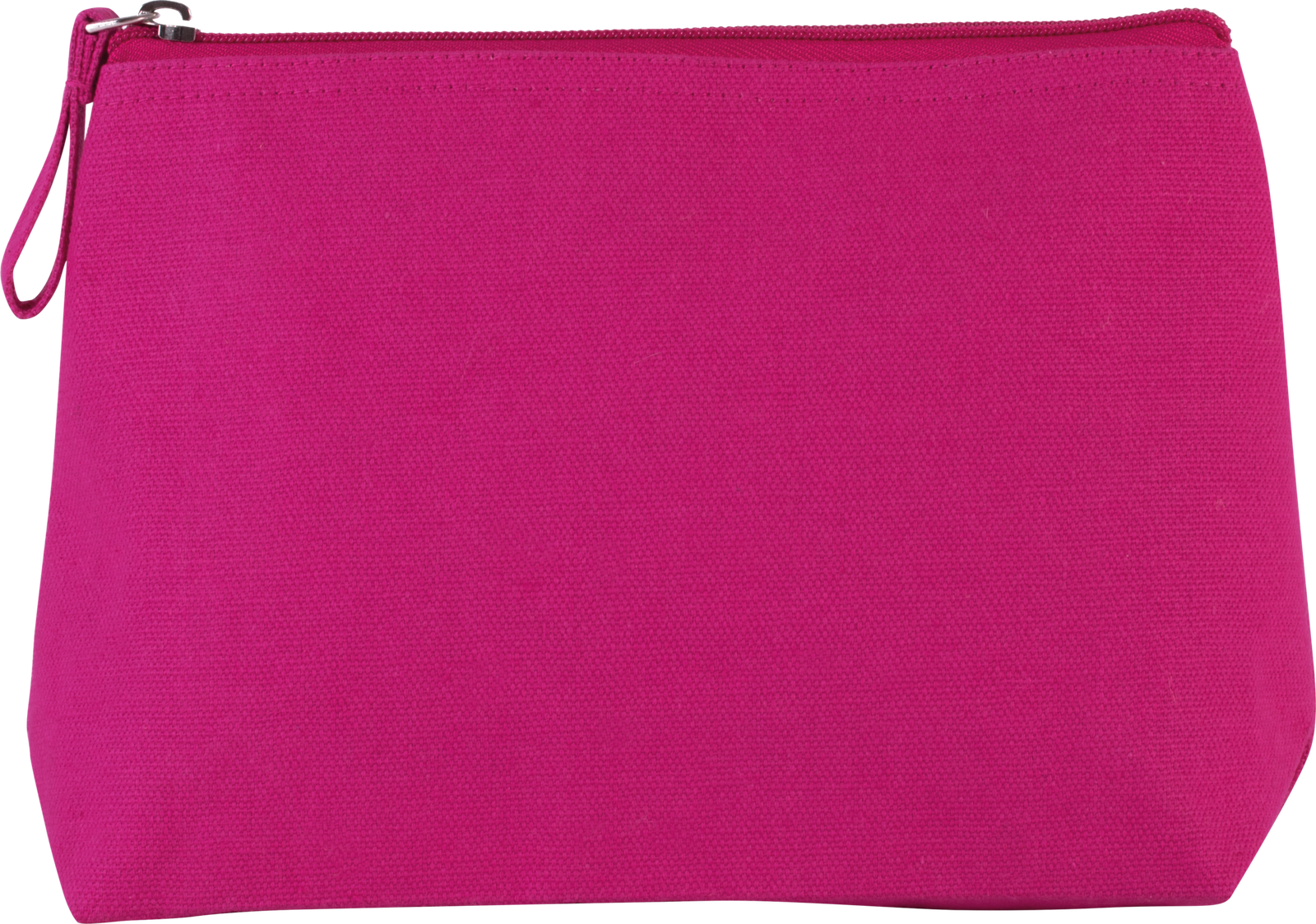 Trousse en coton canvas — Vue de face - Fuchsia