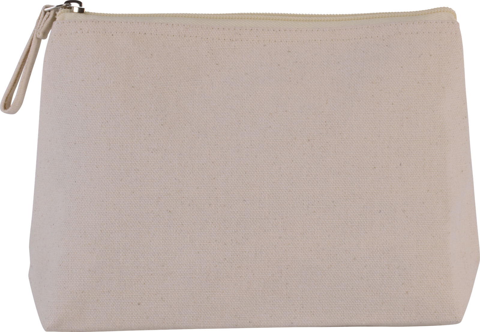 Trousse en coton canvas — Vue de face - Natural