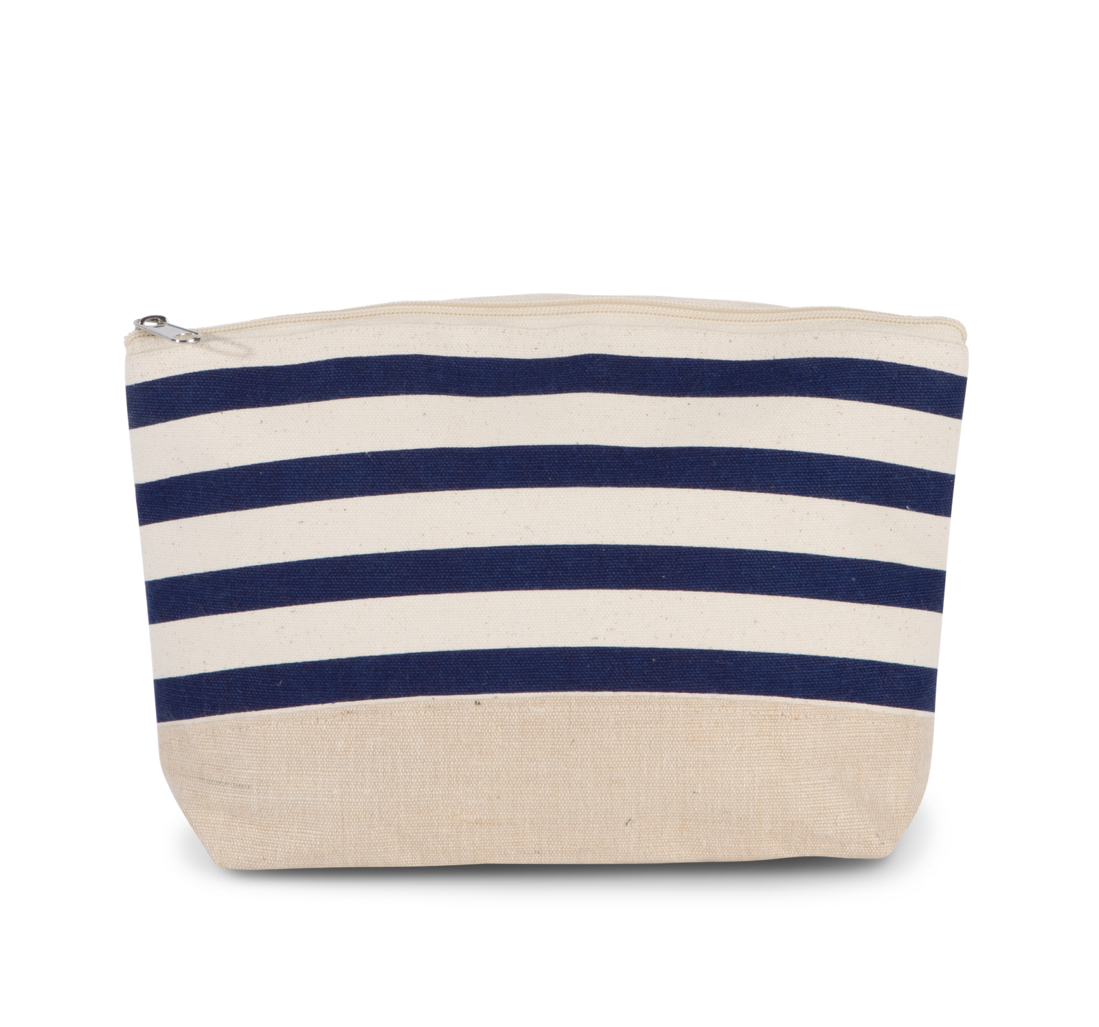 Pochette accessoires imprimé marin — Vue de face - Natural / Navy