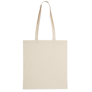 Tote bag en tissu recyclé effet coton — Vue de face - Natural